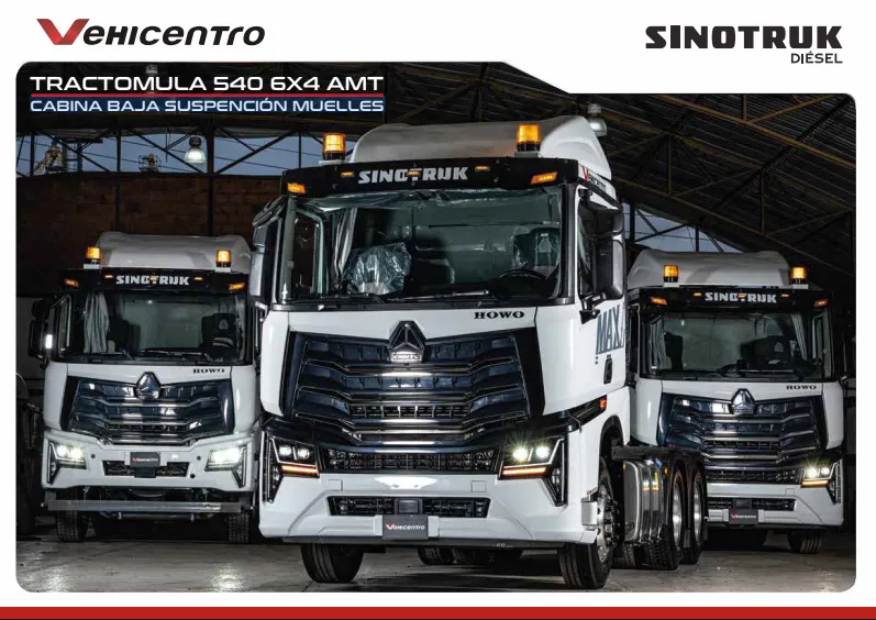 Camión Sinotruk TRACTOMULA 540 6X4 AMT cabina baja suspensión muelles