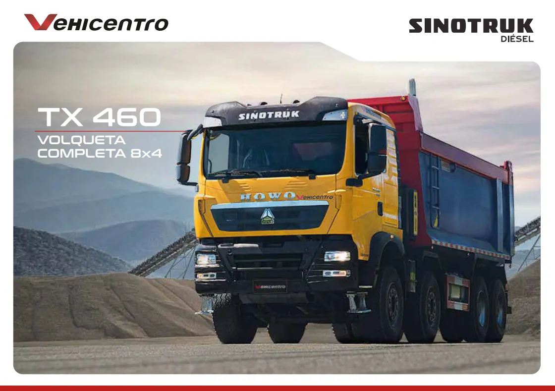 Camión Sinotruk TX 460 volqueta completa 8x4